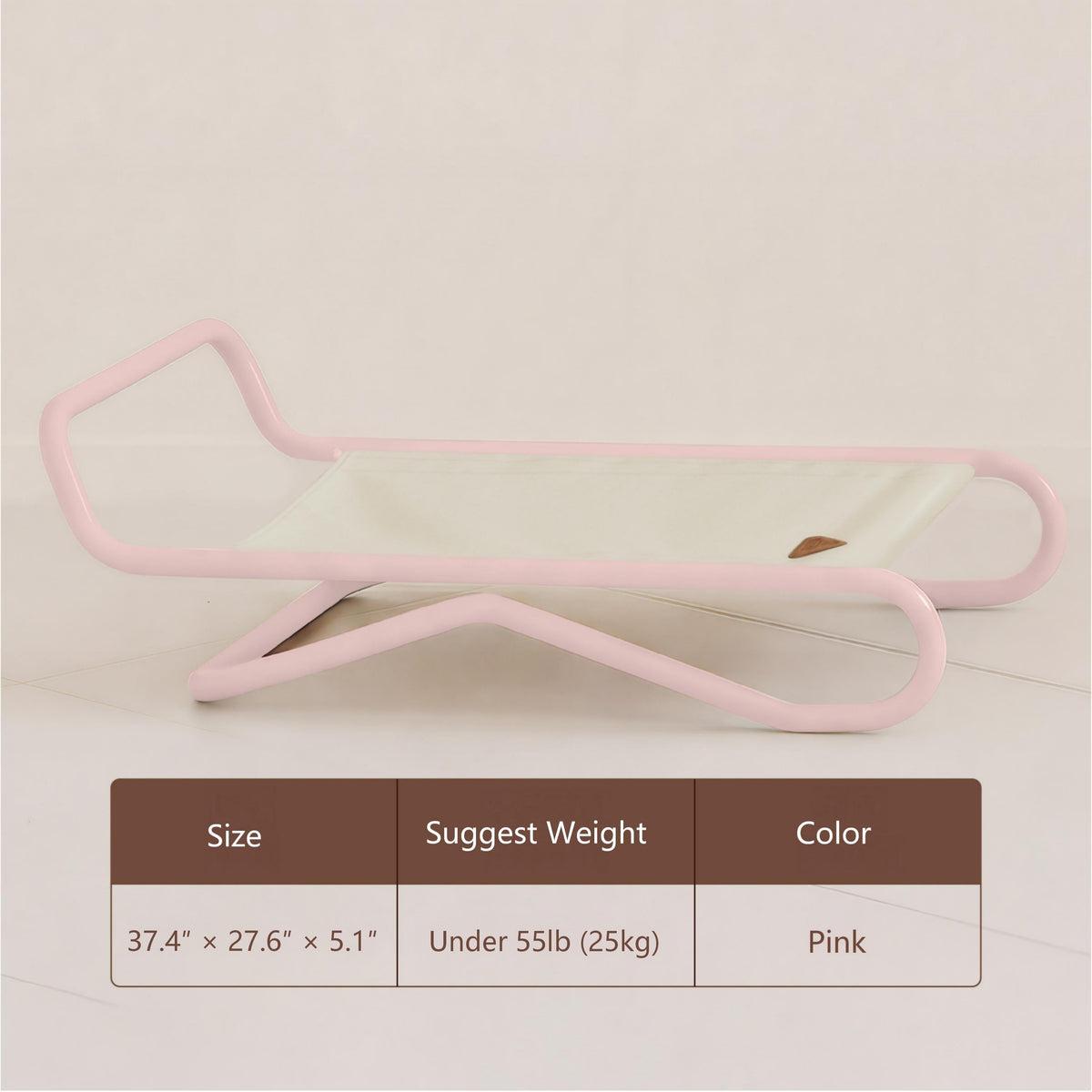 NOOKI Floating Cloud Bed — Pink frame (Standard)