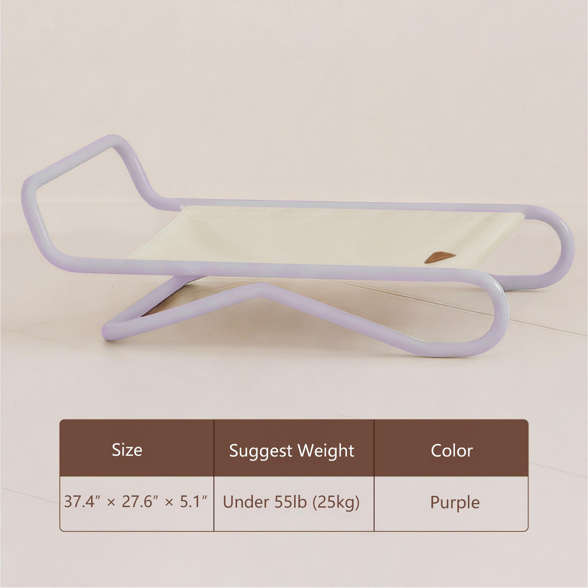 NOOKI Floating Cloud Bed — Purple frame (Standard)